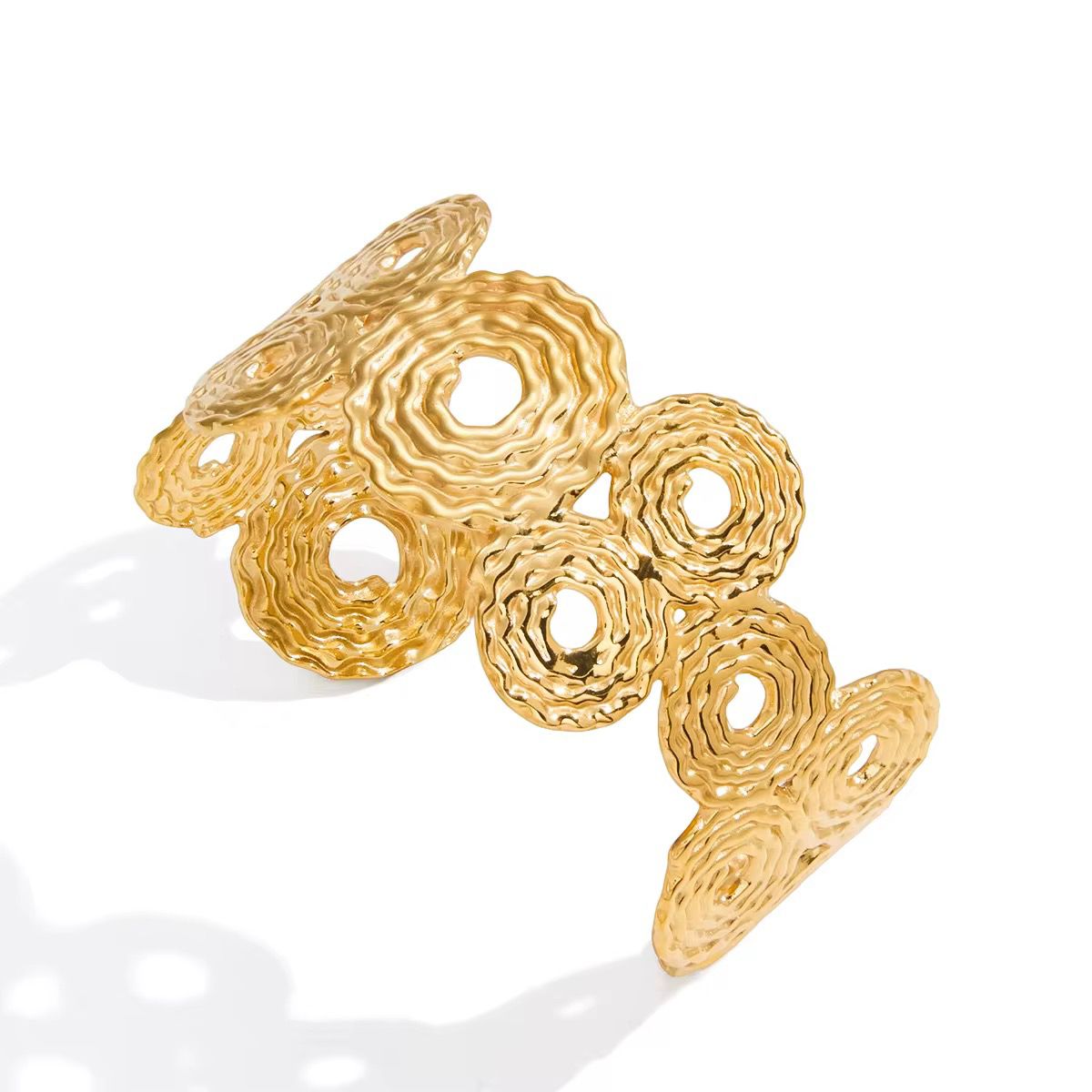Ripple Aurora Gold Cuff Bracelet
