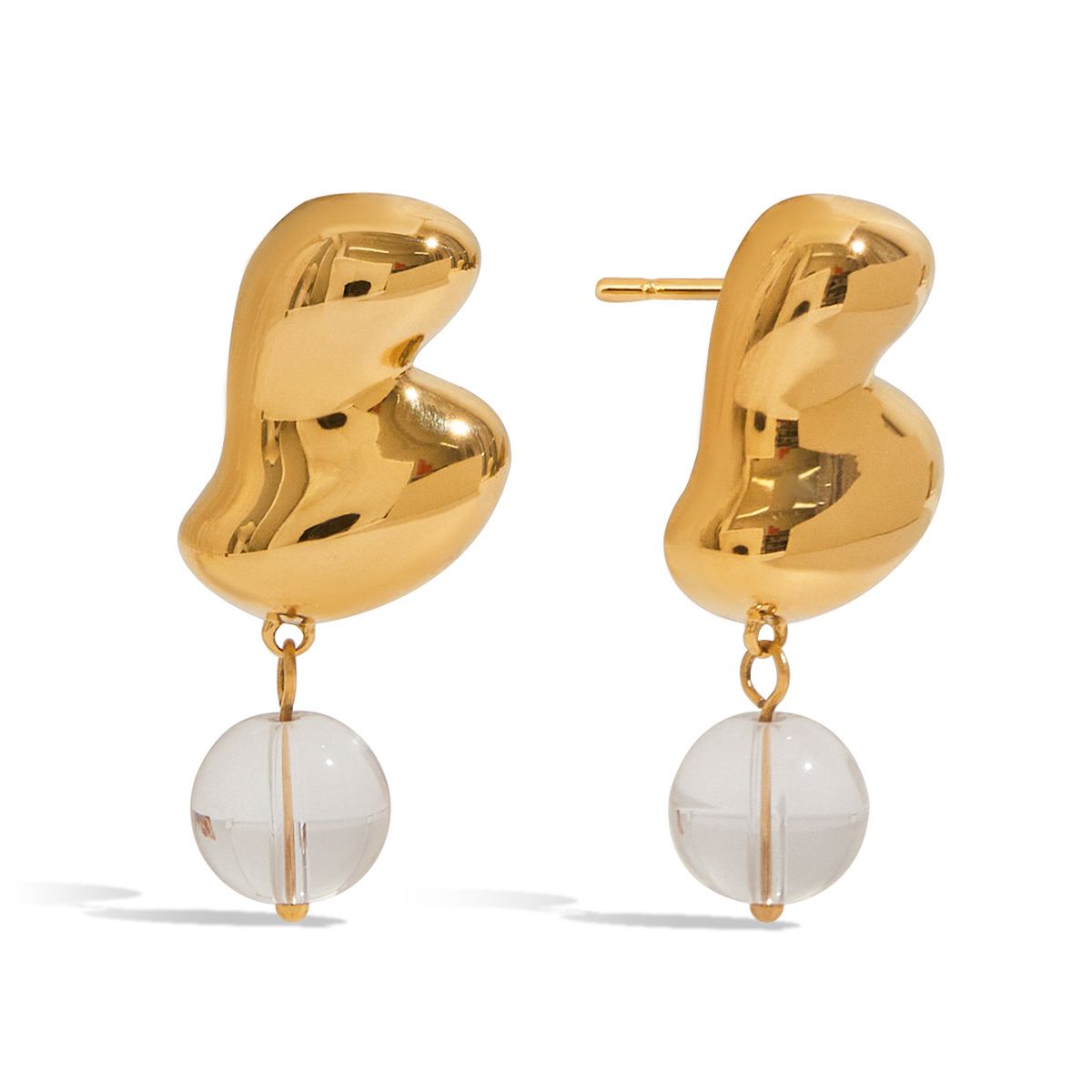 Golden Bubble Drop Earrings