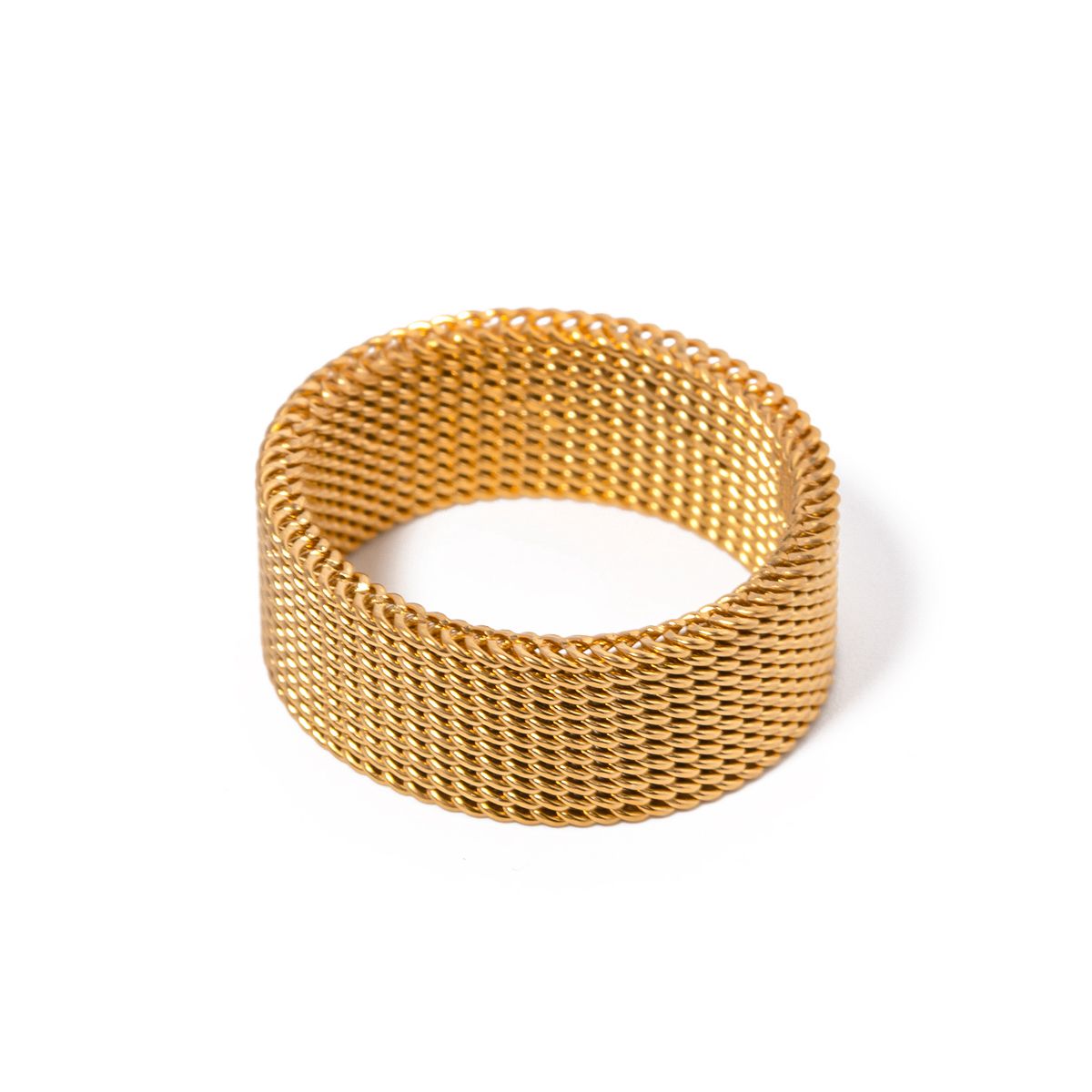Gold Mesh Band Ring