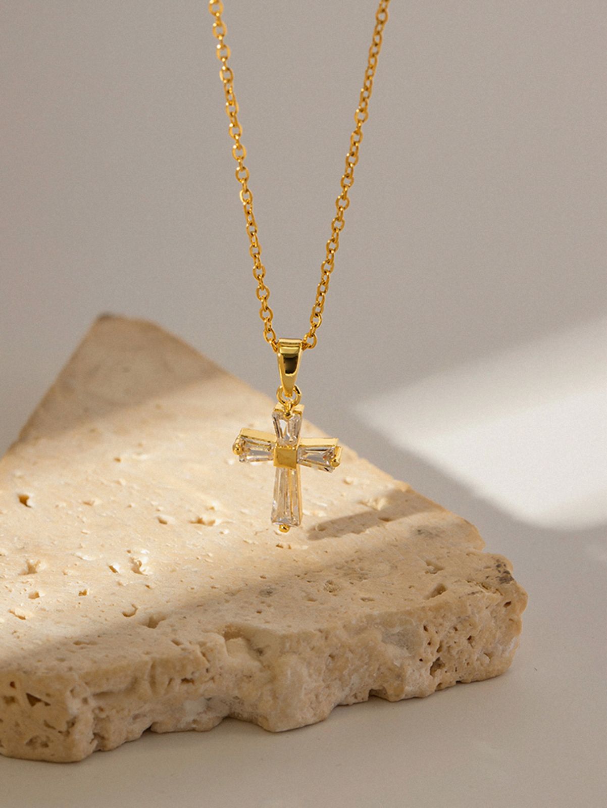 Sparkly Cross Necklace for everyday wear