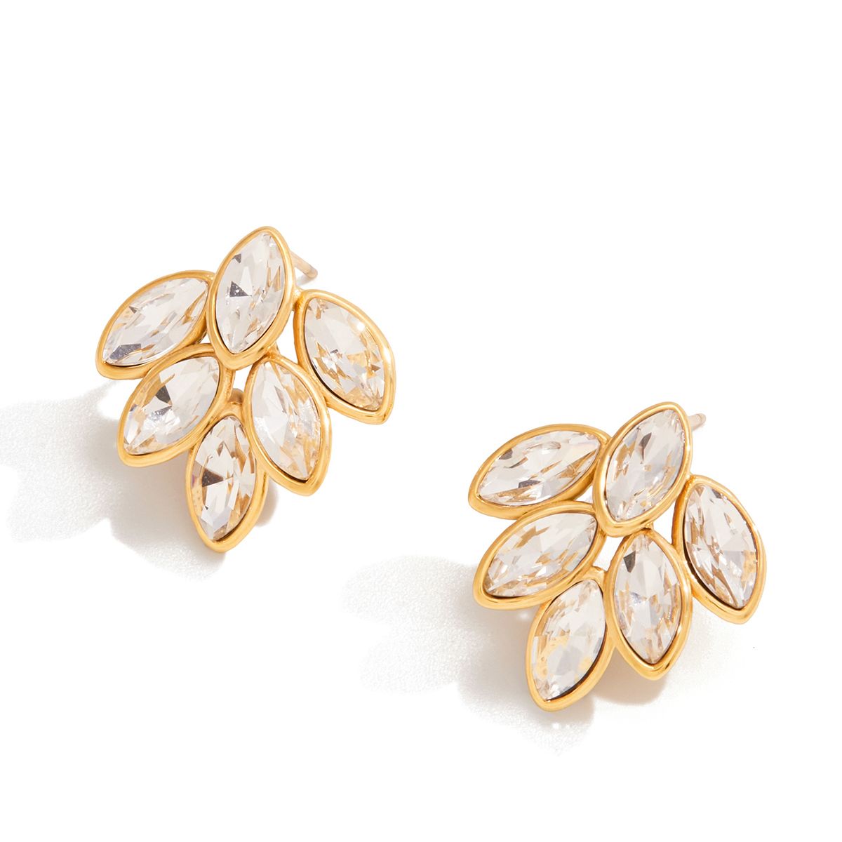Crystal Flower Stud Earrings